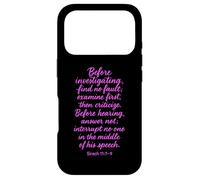 Before Investigating Scripture Sirach 11 7 9 Verse biblique Dieu Coque pour iPhone 17 Pro