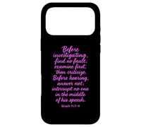 Before Investigating Scripture Sirach 11 7 9 Verse biblique Dieu Coque pour iPhone 17 Pro Max