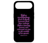 Before Investigating Scripture Sirach 11 7 9 Verse biblique Dieu Coque pour iPhone Air