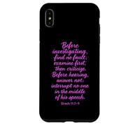 Before Investigating Scripture Sirach 11 7 9 Verse biblique Dieu Coque pour iPhone XS Max