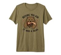 Before You Ask It Was A Bear Funny Bras Amputé T-Shirt Haut de Gamme