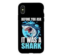 Before You Ask It Was A Shark Fauteuil Roulant Amputation Coque pour iPhone X/XS