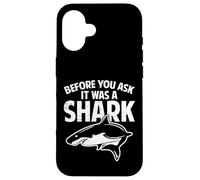 Before You Ask It Was a Shark Funny Leg Amputee Handicap Coque pour iPhone 16