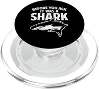Before You Ask It Was a Shark Funny Leg Amputee Handicap PopSockets PopGrip pour MagSafe