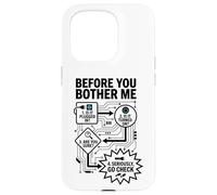 Before You Bother Me IT Support Flowchart Sysadmin Humor Coque pour iPhone 15 Pro