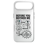 Before You Bother Me IT Support Flowchart Sysadmin Humor Coque pour iPhone Air