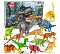 Befunsol Dinosaure Jouet Enfant 3 4 5 Ans, Lot de 12 Figurine Dinosaure Réalistes avec Spinosaure, T-Rex, Tricératops & Vélociraptor, Dinausore Jouet Jeux Éducatifs Cadeaux pour Garçons et Filles
