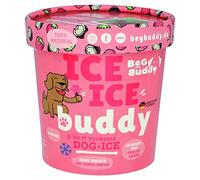 BeG Buddy Glace pour chien [sans sucre ajouté] comme collation, glace pour chien à faire soi-même, refroidissement pour chien, Dog Ice [100 % naturel], friandises pour chien avec fraise et noix de