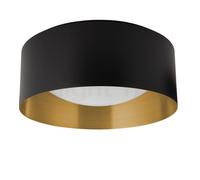 Bega Studio Line Plafonnier LED rond noir/laiton mat