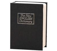 Begchy Grand livre dictionnaire anglais Boîte à de passe sécurisée Tirelire Armoire à clés cadeau pour enfants - Noir