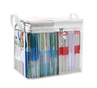 Begchy Grand sac de rangement transparent étanche avec fermeture éclair pour organisation B