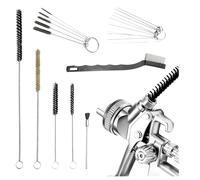 Begchy Kit de nettoyage multi-usages pour pulvérisateur, kit de nettoyage pour pistolets à peinture, mini brosses et aiguilles, buses pour nettoyage de tuyaux métalliques