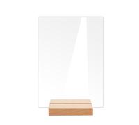 Begchy Lot de 12 panneaux de table vierges en acrylique transparent avec support - Arche transparente - Numéros de table - Décoration de mariage - Facile à installer - Facile à utiliser D