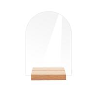 Begchy Lot de 12 panneaux de table vierges en acrylique transparent avec support - Arche transparente - Numéros de table - Décoration de mariage - Facile à utiliser C