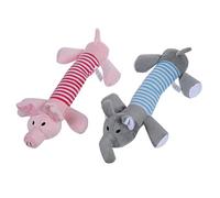 Begchy Lot de 2 couineurs en peluche cochon pour chien chiot