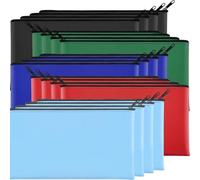 Begchy Lot de 20 à monnaie 11,5 x 6,1 pouces, pour dépôts bancaires avec fermeture éclair, pour espèces, pièces de monnaie, outils cosmétiques pour factures C