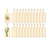 Begchy Lot de 24 mini planches à découper en bois brut avec poignée pour charcuterie