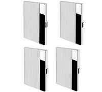 Begchy Lot de 4 cartes de visite en acier inoxydable pour cartes d'identité, cartes de crédit