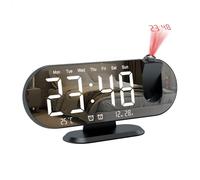 Begchy Mini Caméra Horloge 4K LED Réveil Numérique Intelligent Projection Prend en Charge la Visualisation à Distance Détection Mobile Mini Caméra