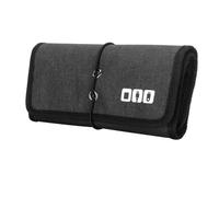 Begchy Pochette de rangement électronique pour câble de voyage - Sac de transport pour batterie externe et câbles USB - 1 pièce - Noir
