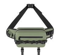 Begchy Sac de pêche multifonctionnel de pêche de pêche leurres de poisson sac de taille sac de canne à pêche étanche, Vert