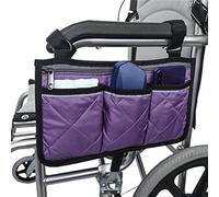 Begchy Sac de rangement latéral pour fauteuil roulant multifonction pour chaise de bureau, poches suspendues, téléphone