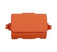 Begchy Sac de rangement portable en cuir synthétique pour balles de golf et 4 tees de golf, orange
