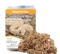 Begeterday 175g Mousse de sphaigne Naturelle pour Reptiles, Milieu idéal de rétention d'humidité pour Serpents, Tortues et Autres Reptiles, Bon pour Les terrariums de Reptiles & Amphibiens