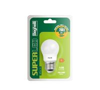 Beghelli - Ampoule LED Superled Sfera E27, 7W, Équivalente à 50W Incandescente, Lumière Chaude, Consommation 7 kWh/1000h, 700 Lumens, Flux Lumineux Immédiat, Remplacement Facile - Lumière Chaude 7W