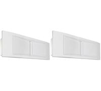 Beghelli - Plafonière LED d'urgence 24 W, Appareil d'éclairage d'urgence, Optique symétrique, Autonomie élevée, Lumière blanche 4000K, Polyvalente - Multicolore (Lot de 2)