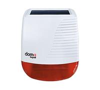 Beghelli - Sirène D'alarme Externe Dom-e Auto-alimentée par Batterie, Dispositif Anti-Intrusion pour Système D'alarme Maison, Domotique Intelligente, Accessoire Supplémentaire Central, Panneau