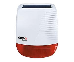 Beghelli - Sirène D'alarme Externe Dom-e Auto-alimentée par Batterie, Dispositif Anti-Intrusion pour Système D'alarme Maison, Domotique Intelligente, Accessoire Supplémentaire Central, Panneau