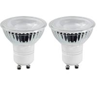 Beghelli - Spot Glass GU10, Spot LED 95°, Ampoule LED Blanche, 6W, 4000K (Lot de 2)