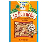 Beghin Say la Perruche pur canne Rough Cut Cubes (500g) brun - Paquet de 2
