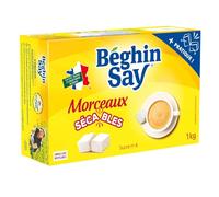 BEGHIN SAY - Sucre Blanc en Morceaux Pratiques, Saveur Pure et Texture Fondante (Paquet 1kg) - Le Lot De 4