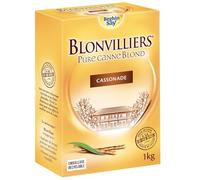 BEGHIN SAY Sucre Blond de Canne Non Raffiné - Cassonade Pure Canne 1 kg en Boîte - Saveurs Miel et Rhum - Idéal Pâtisserie et Boissons Chaudes - Lot de 3