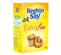 BEGHIN SAY - Sucre Extra Fin pour Pâtisserie et Boissons, Texture Légère et Volatile (1 kg) - Lot de 4 - vendu par Lot