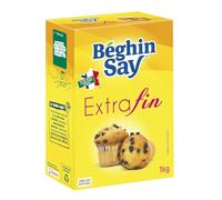 BEGHIN SAY - Sucre Poudre Extra Fin - Pour Pâtisseries Fines et Légères - la boite de 1 kg - Le Lot De 5