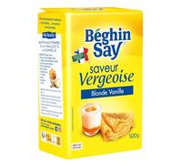 BEGHIN SAY - Sucre Vergeoise Blonde Aromatisé Vanille, Saveur Riche et Gourmande (500 g) - Le lot de 4