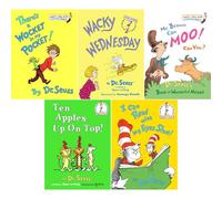 Beginner Books 5 Books Collection Set by Dr. Seuss - There's a Wocket in My Pocket! Wacky Wednesday, Mr. Brown Can Moo! Can You? Ten Apples Up on Top! I Can Read with My Eyes Shut
