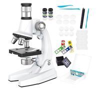Beginner Microscope Set, Beginner Science Microscope Kit 100X-1200X, Prepared Slides Provided, Science Enthusiasts Compound, Idéal pour les et l'utilisation éducative
