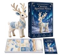 Beginner Sewing Kit | Cute Reindeer Beginner-Friendly DIY Pre-Cut | Funny Crafting Set | For Kids Adults Teens Shelf Decorations Home Office Parties Art Classes Holiday Activities School Projects