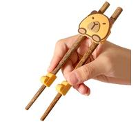 Beginners Practice Chopsticks - Finger Position Guide Tool, Kids Learning Tableware,Cute Cartoon Wildlife | Silicon Trainer Attachments, Preschoolers Boys Girls Students Training Dining Gadgets