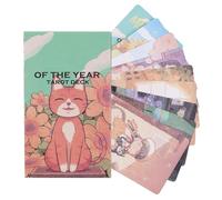 Beginners Tarot Cards, Reading Board Game, 4.13x2.44 inches Board Game with Sturdy Art, Mystic Oracle with Compact Design, Spiritual Guidance Meditation, Occult Tool for Family Bonding Gatherings