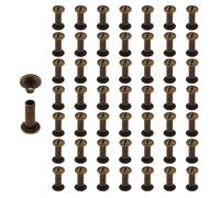 Begino Lot de 100 vis Chicago M5 x 20 mm pour reliure à rivets, bronze