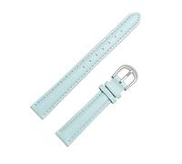 BEGISA 14/16/18/20mm femmes couleur unie en cuir véritable Bracelet de montre Bracelet doux peau amicale montres bande avec des outils d'installation, Ciel bleu-armoir, 20mm