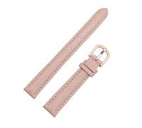 BEGISA 14/16/18/20mm Femmes Couleur Unie en Cuir véritable Bracelet de Montre Bracelet Doux Peau Amicale Montres Bande avec des Outils d'installation, 14mm