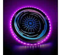 Begonia Disque frisbee lumineux, jouet Ultimate Flying Disc avec 42 lumières LED, couleurs frisbee, disque de vol, cadeau pour enfants et adultes, sports de plein air (deux piles bouton CR2016