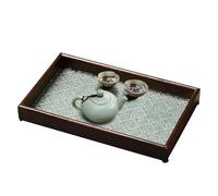 Begonia Embossed Glass Tray, Walnut Color Snack Tray, Rectangular Fruit Storage Tray, Ornamental Tea Tray, Lightweight Snack Tray, High-end Glass Tray, Glass Serving Tray, Durable Snack Storage Tray