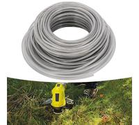 Begonia Fil de coupe 2,4 mm x 50 m avec noyau en métal, fil d'acier pour débroussailleuse, fil de nylon pour débroussailleuse, fil de coupe Makita, pour herbe, jardin, mauvaises herbes
